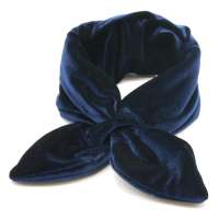 Steckschal aus Samt in Dunkelblau